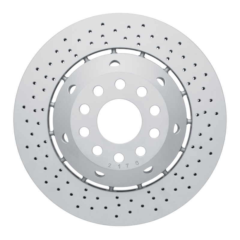 Audi RS6 Brake Rotor (1) - Right Rear - R1 Concepts - Drilled Carbon Alloy GeoMET - `03-`04